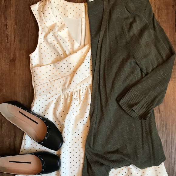 Maison Jules Dresses & Skirts - Polka Dot Midi Dress with Pockets